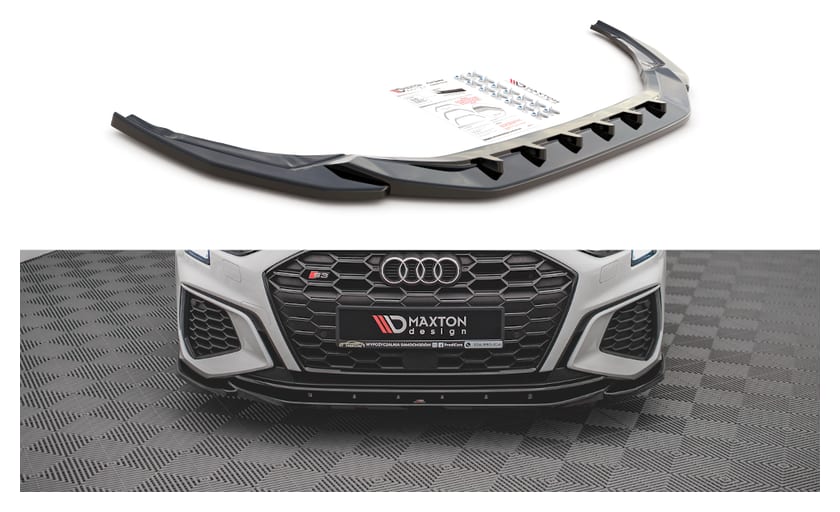 Splitter Przedni v.4 Audi S3 / A3 S-Line 8Y - Gloss Black