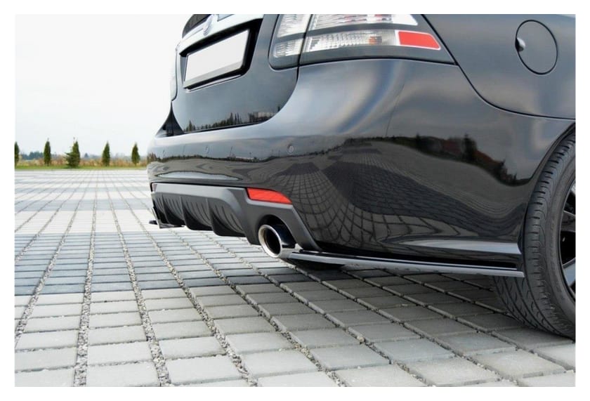 Splitter Saab 9-3 Aero II Facelift Tył Boczne Gloss Black