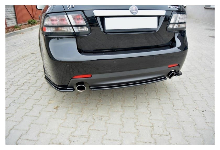 Splitter Saab 9-3 Aero II Facelift Tył Środkowy Gloss Black