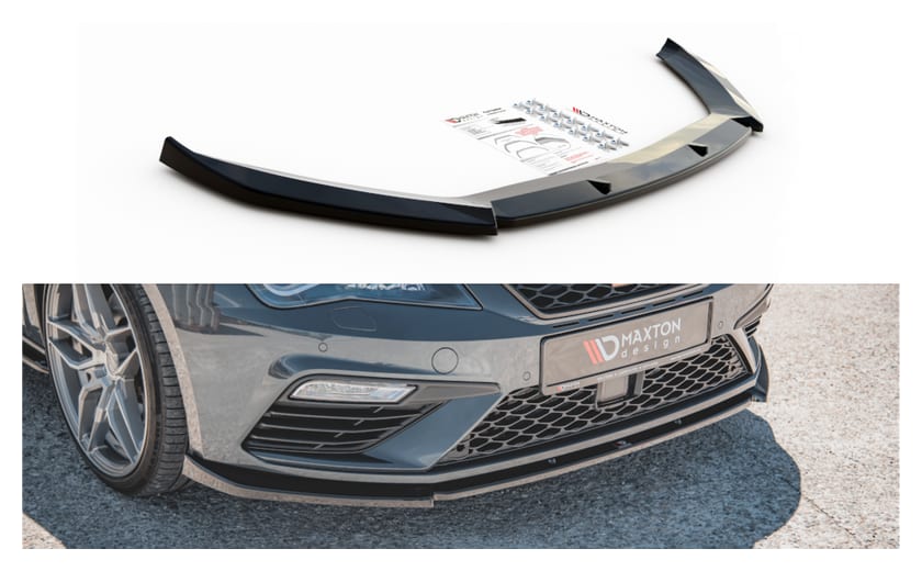Splitter Seat Leon Cupra FR III Facelift przód v.6 Gloss Black