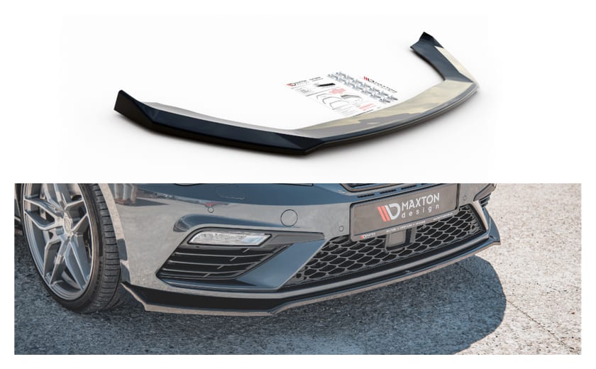 Splitter Seat Leon Cupra FR III Facelift przód v.7 Gloss Black