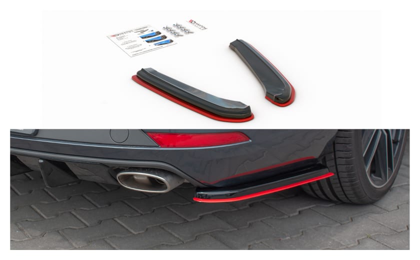 Splitter Seat Leon Cupra III Facelift Sportstourer + Red Tył Boczne v.4 Gloss Black