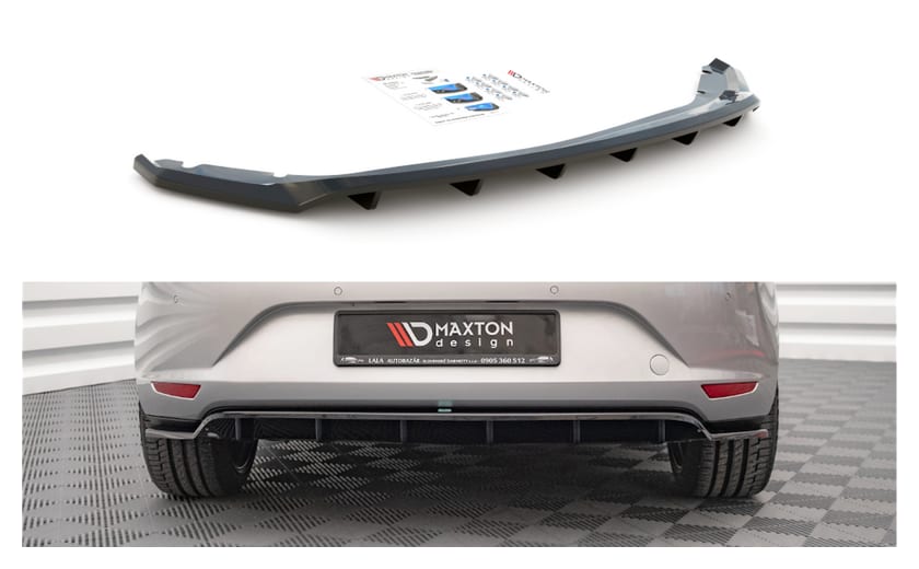 Splitter Seat Leon III Tył Środkowy z Dyfuzorem Gloss Black