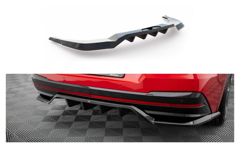 Splitter Skoda Enyaq Coupe iV RS Tył Środkowy z Dyfuzorem