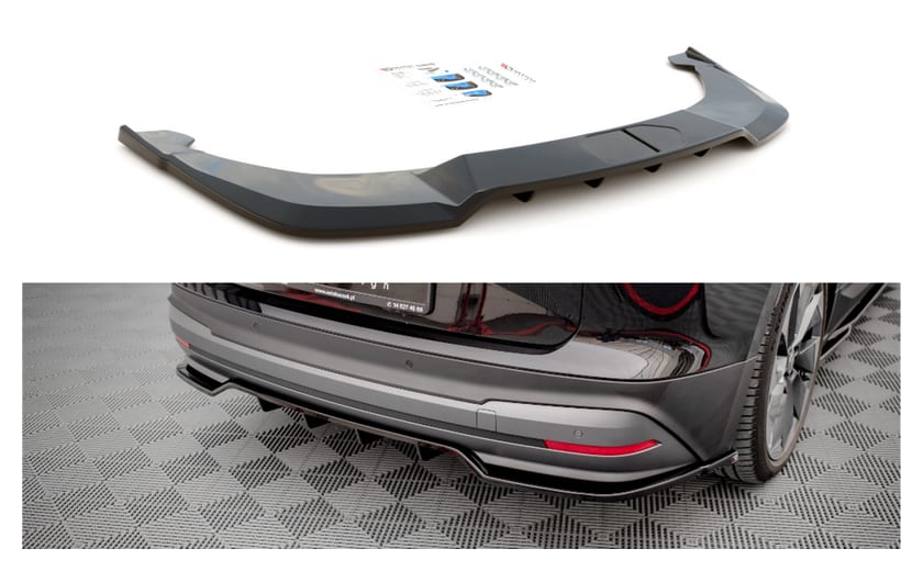 Splitter Skoda Enyaq iV Tył Środkowy z Dyfuzorem Gloss Black