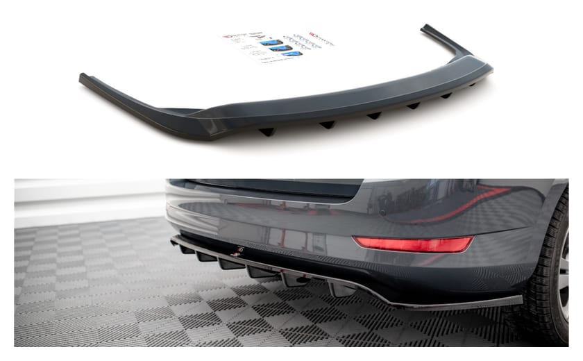 Splitter Skoda Fabia III Facelift Combi Tył Środkowy z Dyfuzorem Gloss Black