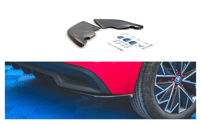 Splitter Skoda Kamiq Tył Boczne Gloss Black
