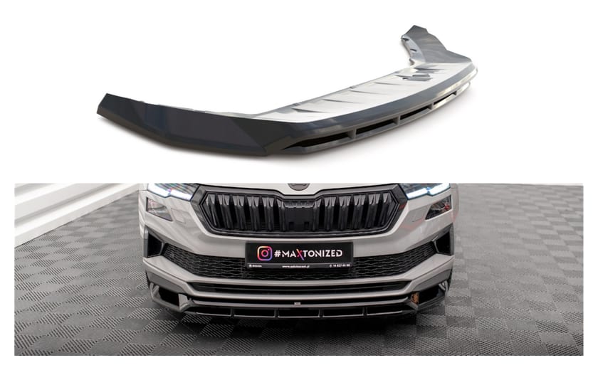 Splitter Skoda Karoq I Facelift Sportline przód Gloss Black