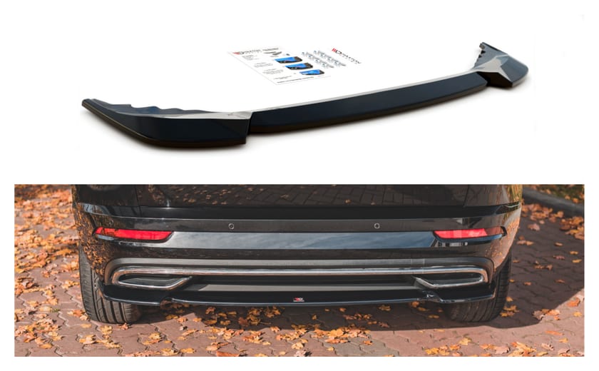 Splitter Skoda Karoq I Sportline Tył Środkowy Gloss Black