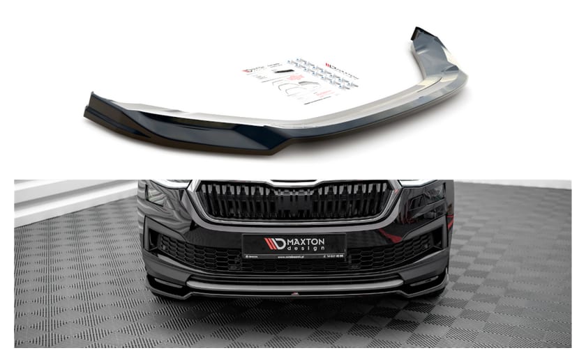Splitter Skoda Kodiaq I Facelift przód v.2 Gloss Black