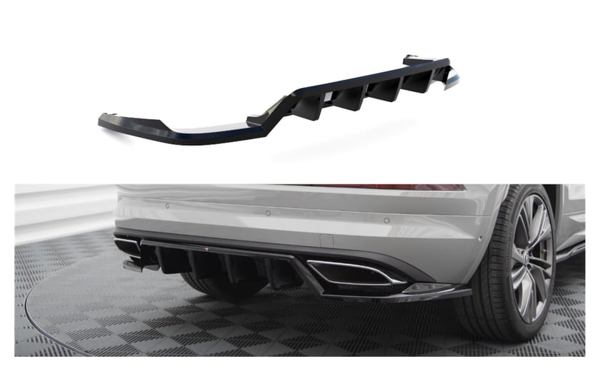 Splitter Skoda Kodiaq I Facelift RS Tył Środkowy z Dyfuzorem