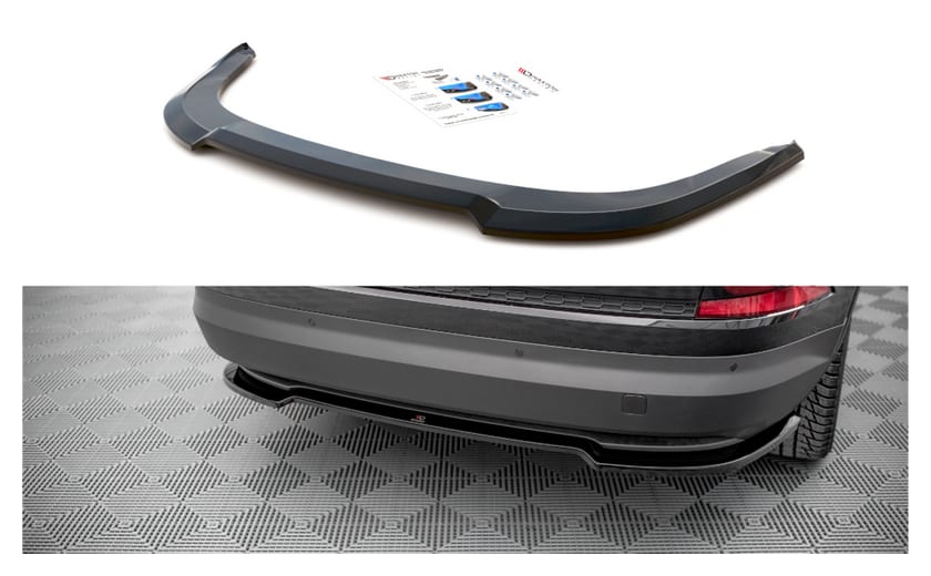 Splitter Skoda Kodiaq I Facelift Tył Środkowy Gloss Black