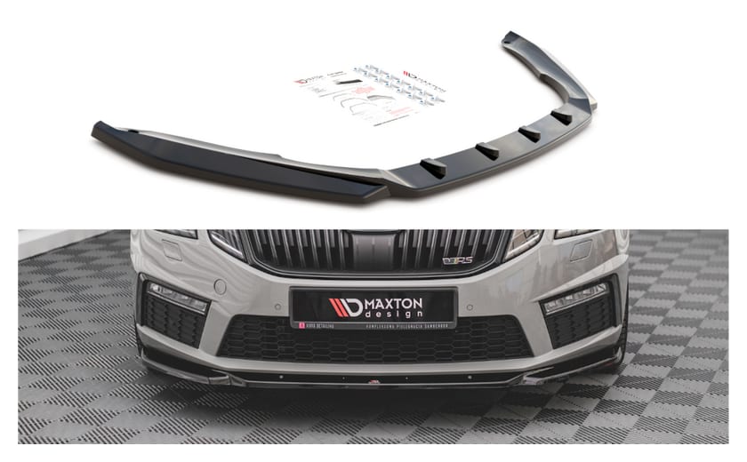 Splitter Skoda Octavia III Facelift RS przód v.3 Gloss Black