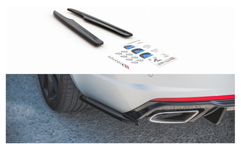 Splitter Skoda Octavia III Facelift RS Tył Boczne v.2 Gloss Black
