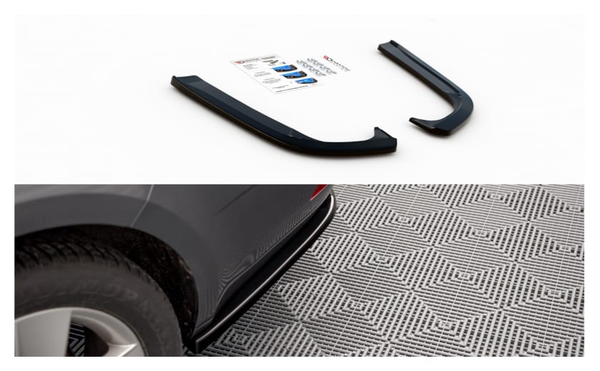 Splitter Skoda Octavia III Facelift Tył Boczne Gloss Black
