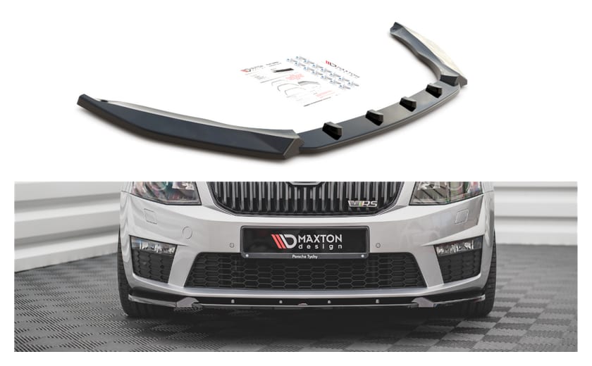 Splitter Skoda Octavia III RS przód v.3 Gloss Black