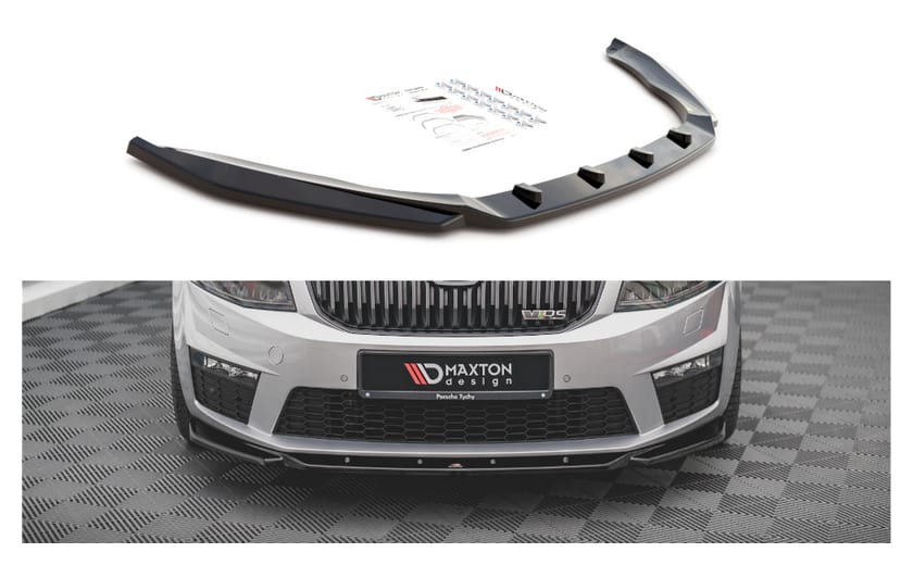 Splitter Skoda Octavia III RS przód v.4 Gloss Black