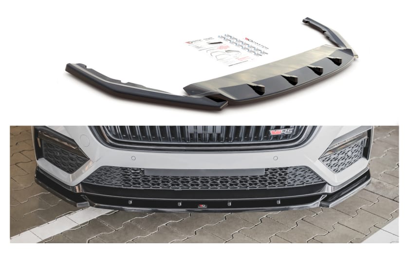 Splitter Skoda Octavia IV RS przód v.3 Gloss Black