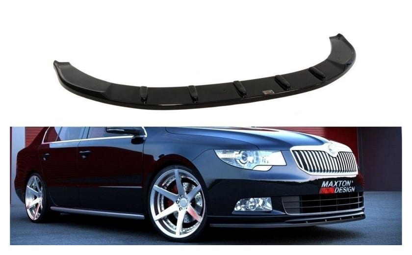 Splitter Skoda Superb II przód Do Zderzaka Przedniego Sport Spoiler Gloss Black