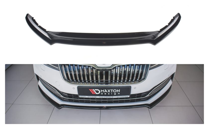 Splitter Skoda Superb III Facelift przód v.1 Gloss Black