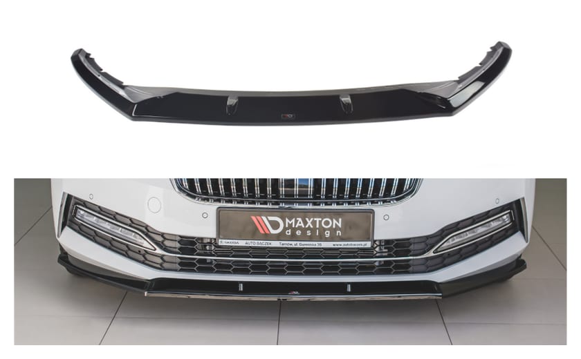 Splitter Skoda Superb III Facelift przód v.2 Gloss Black