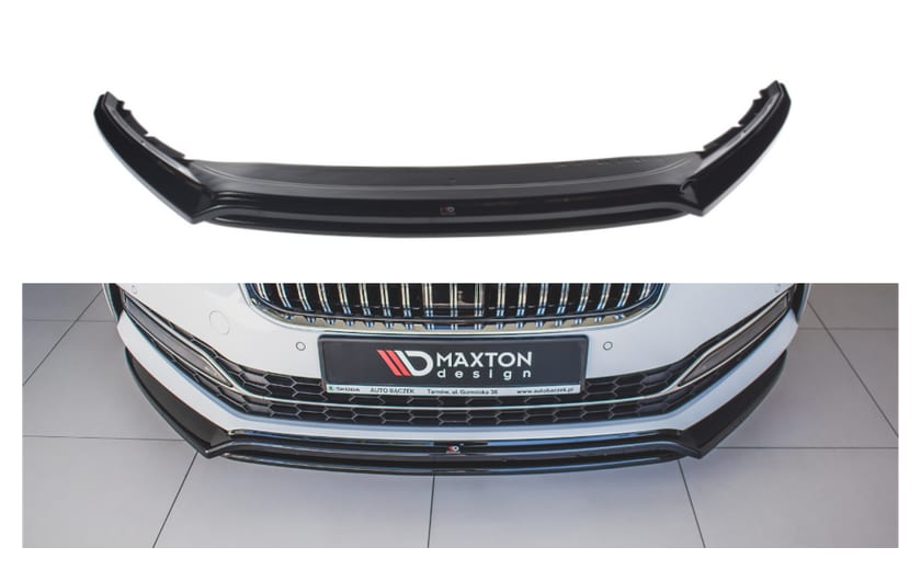 Splitter Skoda Superb III Facelift przód v.3 Gloss Black
