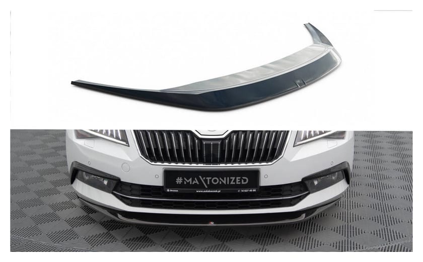 Splitter Skoda Superb III przód v.1 Gloss Black