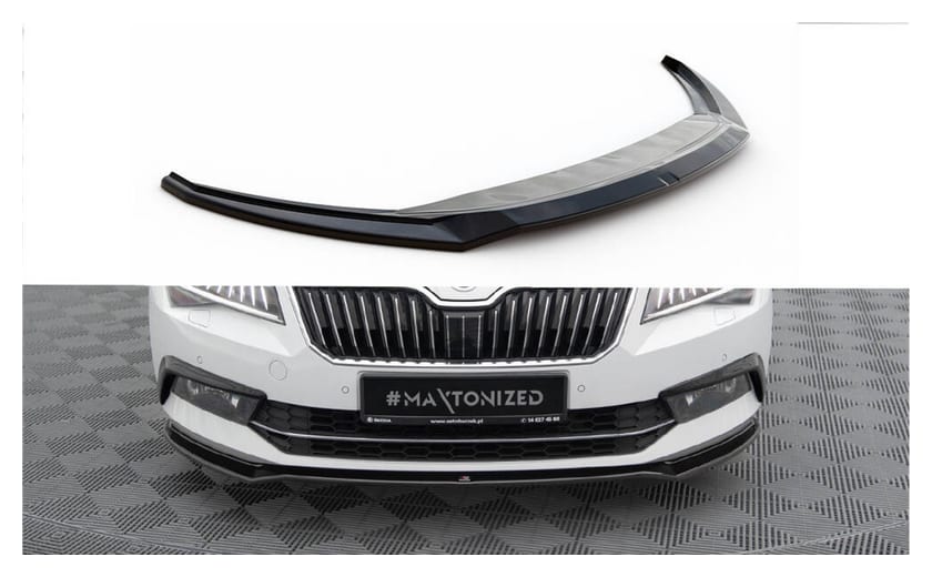 Splitter Skoda Superb III przód v.2 Gloss Black