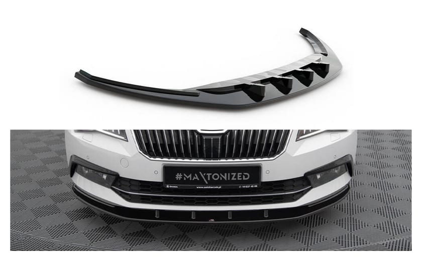 Splitter Skoda Superb III przód v.3 Gloss Black