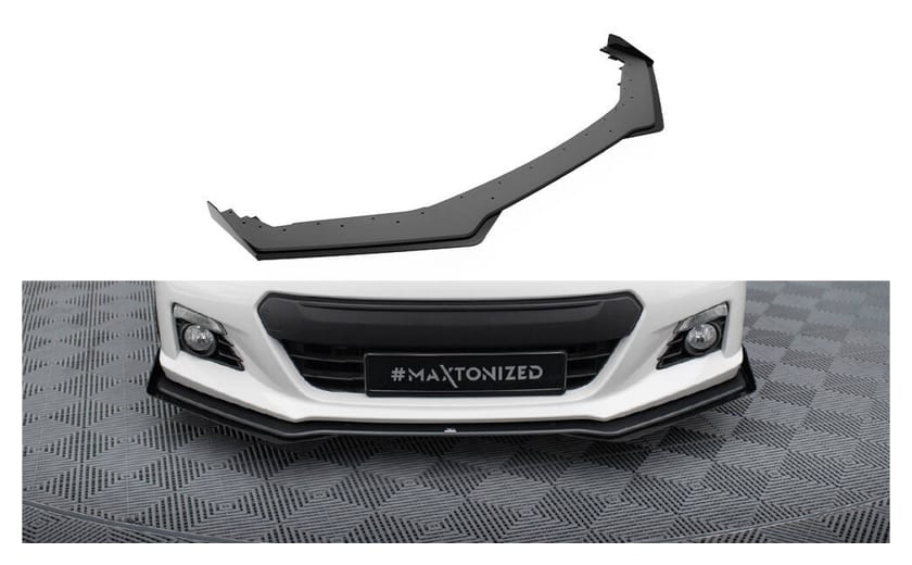 Splitter Subaru BRZ Mk1 Przód Street Pro Black-Red + Gloss Flaps