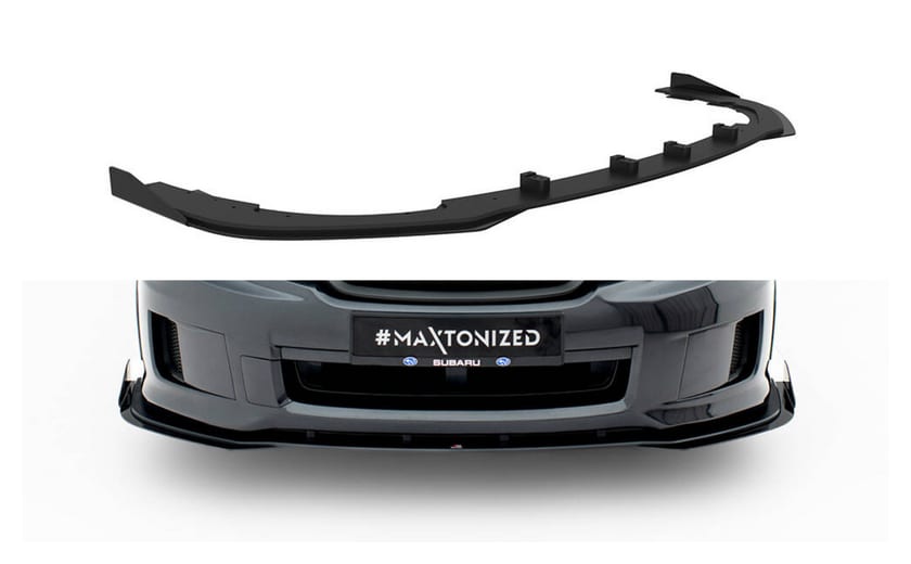 Splitter Subaru Impreza WRX STI Mk3 Facelift Przód Street Pro Black-Red + Gloss Flaps