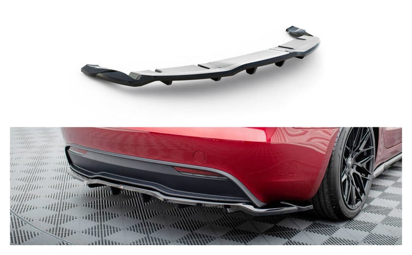 Splitter Tesla Model 3 Project Highland Tył Środkowy z Dyfuzorem v.1
