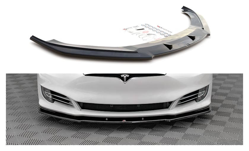 Splitter Tesla Model S Facelift przód v.1 Gloss Black