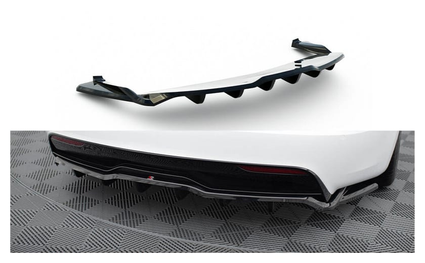 Splitter Tesla Model S Plaid I Facelift Tył Środkowy z Dyfuzorem v.2