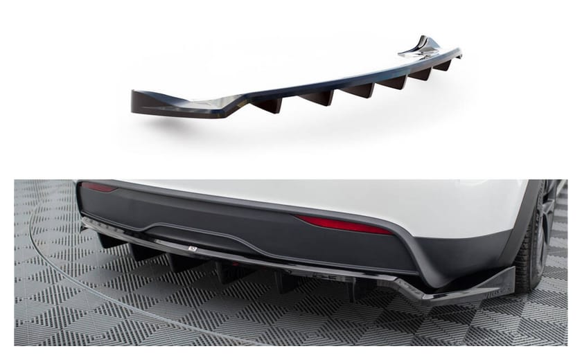 Splitter Tesla Model X Facelift Tył Środkowy z Dyfuzorem