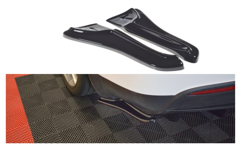 Splitter Tesla Model X Tył Boczne v.1 Gloss Black