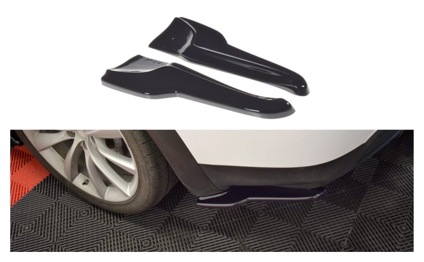 Splitter Tesla Model X Tył Boczne v.2 Gloss Black