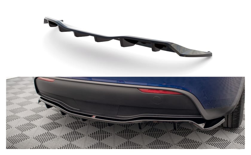 Splitter Tesla Model Y Tył Środkowy z Dyfuzorem Gloss Black