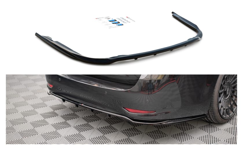 Splitter Toyota Avensis III Facelift Wagon Tył Środkowy z Dyfuzorem Gloss Black