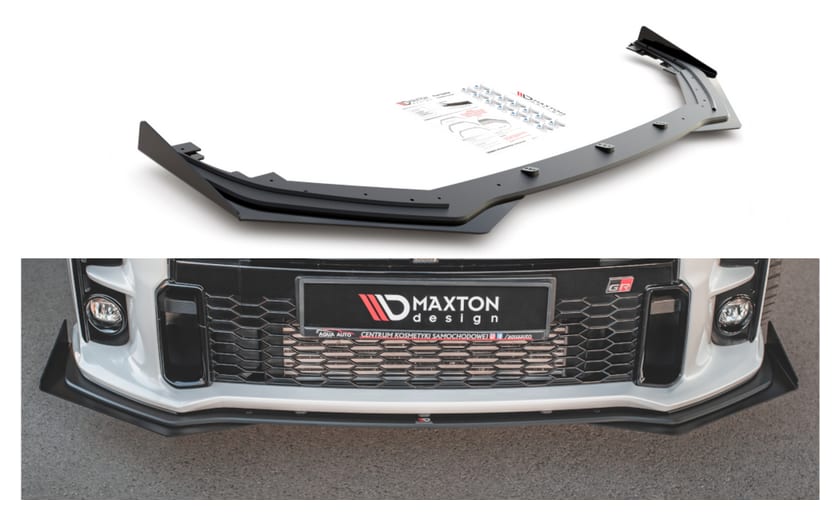 Splitter Toyota GR Yaris IV przód Racing Durability + Flaps Black