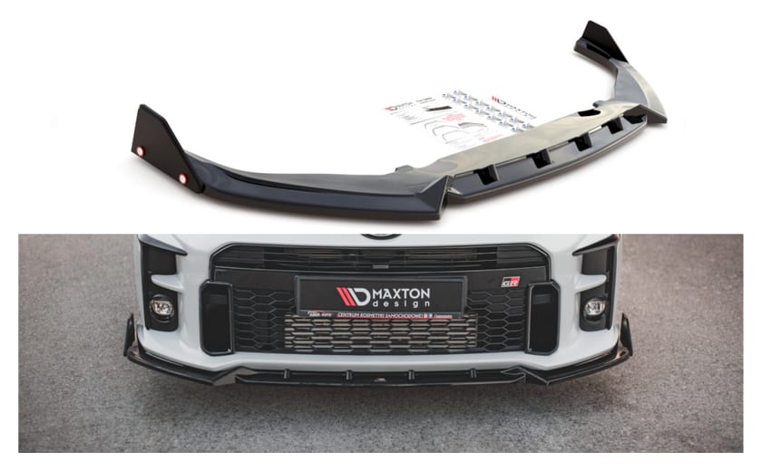Splitter Toyota GR Yaris IV przód v.2 + flaps Gloss Black