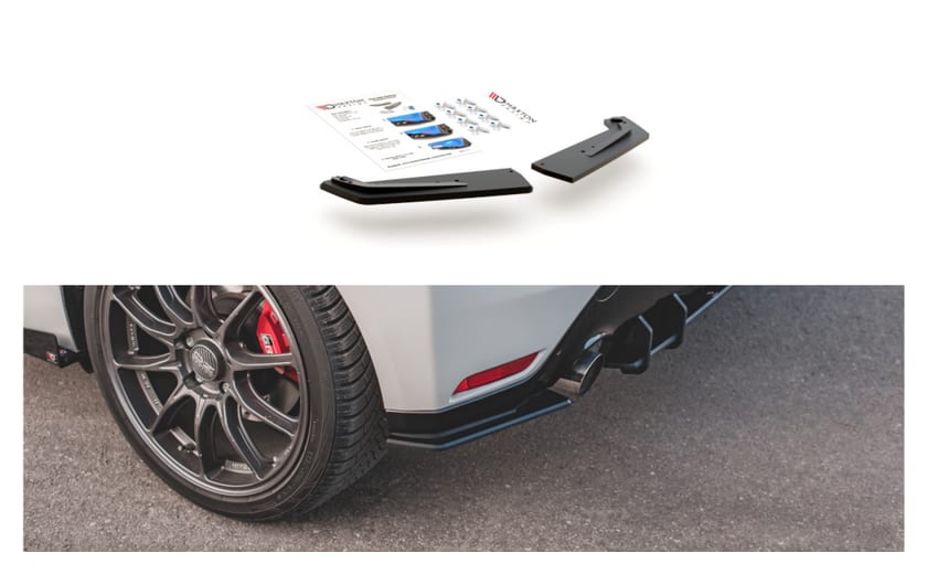 Splitter Toyota GR Yaris IV Tył Boczne Racing Durability Black-Red