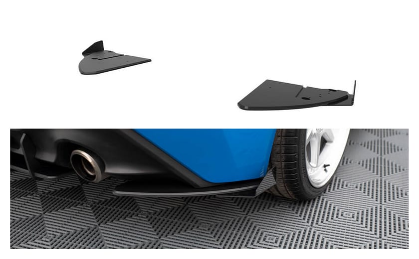 Splitter Toyota GR86 Tył Boczne Street Pro v.1 Black + Gloss Flaps