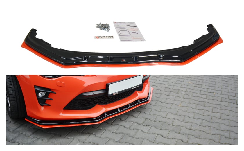 Splitter Toyota GT86 Facelift przód v.4 Gloss Black + Red