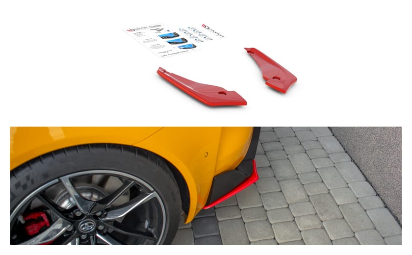 Splitter Toyota Supra V Tył Boczne v.2 Red