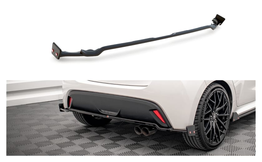Splitter Toyota Yaris IV Tył Środkowy v.1 + Flaps Gloss Black