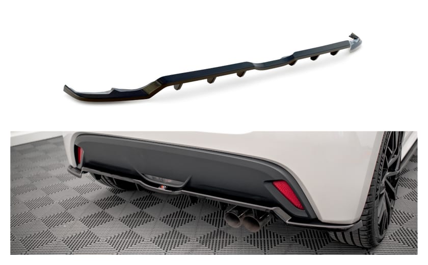 Splitter Toyota Yaris IV Tył Środkowy z Dyfuzorem v.2 Gloss Black