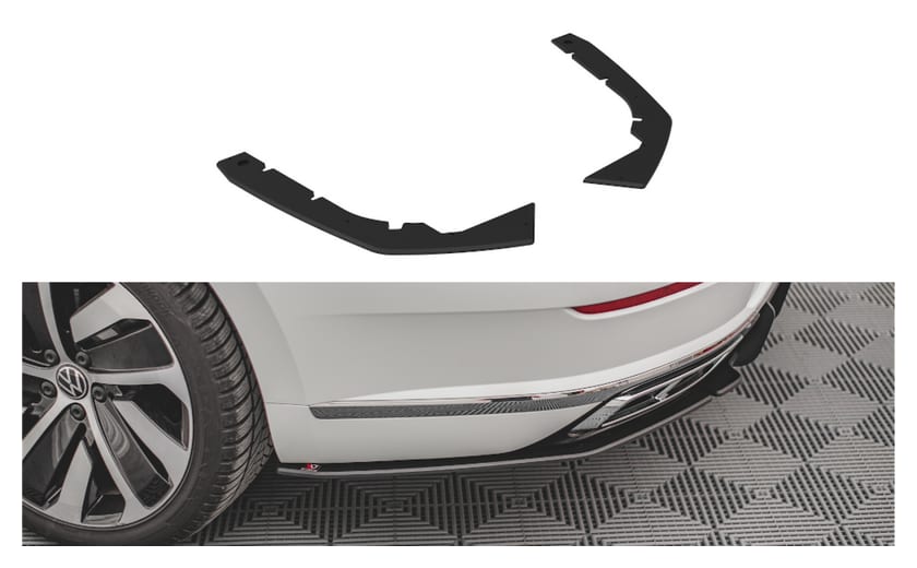 Splitter Volkswagen Arteon R-Line Facelift Tył Boczne Street Pro Black-Red