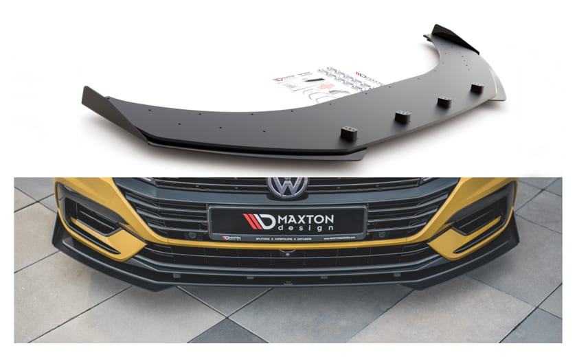 Splitter Volkswagen Arteon R-Line przód Racing Durability + Flaps Black