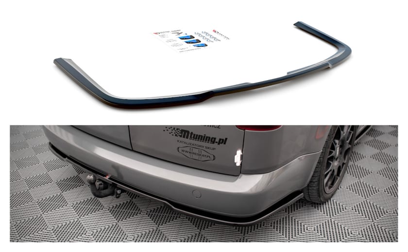Splitter Volkswagen Caddy Long III Facelift Tył Środkowy Gloss Black